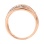Crossover Diamond Ring. Hypoallergenic Cadmium-free 585 (14K) Rose Gold. View 5