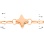 Two Decorative Stars Gold Bracelet. Adjustable 16.5 to 21cm, Tested 585 Rose Gold. View 3