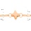 Two Decorative Stars Gold Bracelet. Adjustable 16.5 to 21cm, Tested 585 Rose Gold. View 3
