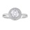 Budget Swarovski Topaz in Diamond Halos Engagement Ring. View 2