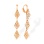Textured Gold Cascade Earrings. Certified 585 (14kt) Rose Gold