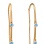 Blue Topaz Threader Earrings. View 2