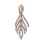 Cascading Diamond Pendant of 14K Rose Gold with Rhodium Detailing. View 2