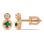 Emerald and Diamond Stud Earrings