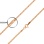 Boston-link Solid Chain, Width 2.0mm. Diamond-cut Tested 14kt (585) Rose Gold
