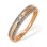 Fascinating Diamond Ring. Hypoallergenic 585 Rose Gold, Rhodium Detailing