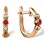Ruby and Diamond Leverback Earrings