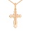 Diamond 14kt rose and white gold passion cross pendant for her. View 4