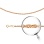 Rope-link Solid Chain, Width 1.3mm. Certified 585 (14kt) Rose Gold