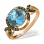 Blue Topaz and Diamond Ring