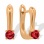Small and Dainty Garnet Earrings for Children. Hypoallergenic Cadmium-free 585 (14K) Rose Gold