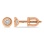 "The Essence of Elegance" Solitaire Diamond Studs. Hypoallergenic 585 Rose Gold, Rhodium, Screw Backs