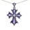 Stylized Orthodox Cross. Enameled Silver Cross
