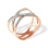 Diamond Open Loop Ring. 585 (14kt) Rose and White Gold