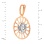 Virgo Zodiac Sunburst 585 Gold Pendant. View 2