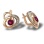 Polar Ural Ruby Diamond Earrings