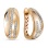Leverback Earrings with Diamond Streaks. Certified 585 (14kt) Rose Gold, Rhodium Detailing