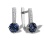 Sapphire 'Flower of Life' Diamond Earrings. 585 (14kt) White Gold