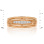 Multi-Section Ring with Graduated Diamonds. Angle 2