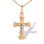True Faith All Christian Confessions Kids' Cross. Certified 585 (14kt) Rose and White Gold