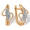 Earrings Featuring 28 Diamonds. Hypoallergenic 585 Rose Gold, Rhodium Detailing