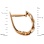 Braided Design Diamond Earrings. Hypoallergenic 585 Rose Gold, Rhodium Detailing. View 2