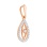 CZ Teardrop-shaped Pendant with Stylized Eye in Russian gold. View B