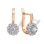 Raspberry Motif Certified Diamond Earrings. 585 (14kt) Rose and White Gold