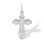 Orthodox Silver Cross with Circular Ends. Hypoallergenic 925 Silver with Rhodium Plating