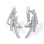 Hieroglyph 'Success' Earrings. 585 (14kt) White Gold