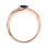 Sapphire Split Shank Ring with Diamonds. Side View