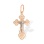 Designer Orthodox Crucifix Pendant for Children. Certified 585 (14kt) Rose and White Gold