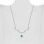Emerald Diamond White Gold Necklace. View 5