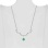 Emerald Diamond White Gold Necklace. View 5