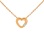 Gold Necklace with Sliding Heart Set with Diamond - Angle 3