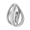 Swaying Diamond Teardrop-shaped Pendant in 585 White Gold. View 2