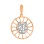 Libra Zodiac Sunburst 585 Gold Pendant. September 23 - October 23