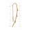 Threader Earrings with Hanging Sapphires - Angle 3