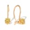 Children Citrine-shaded CZ Earrings. Certified 585 (14kt) Rose Gold, Earwire Backs