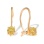 Children Citrine-shaded CZ Earrings. Certified 585 (14kt) Rose Gold, Earwire Backs