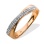 Diamond Striped Ring. Tested 585 (14K) Rose Gold, Rhodium Detailing