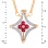 Ruby and Diamond Rose Gold Convertible Necklace. View 1