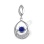 Pendant with 'Fluttering' Sapphire and Diamonds. Certified 585 (14kt) White Gold