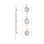 Diamond Threader Chain Earrings. View 2