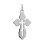 Reverse of Men's Orthodox Silver Cross with Slotted Inner Cross
