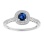 Sapphire and Diamond Open Gallery Engagement Ring. View 2