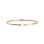 CZ Heart Rose Gold Bangle. view 5