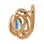 Reverse of Blue Topaz and Diamond Galaxy Earrings in 585 Rose Gold