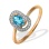 Blue Topaz and Diamond Ring