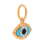Anti Evil Eye Charm of Natural Stones and Gold - Angle 2